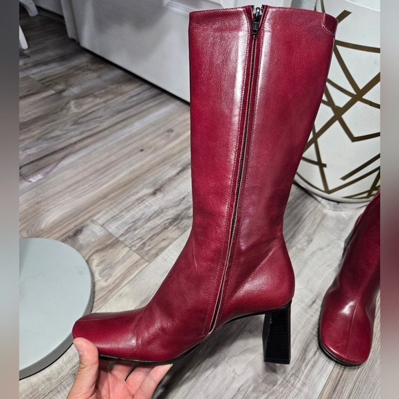 Giancarlo Paoli Mid Calf Boots Leather Rounded Toe Sz 36 Zip Up - Picture 6 of 16